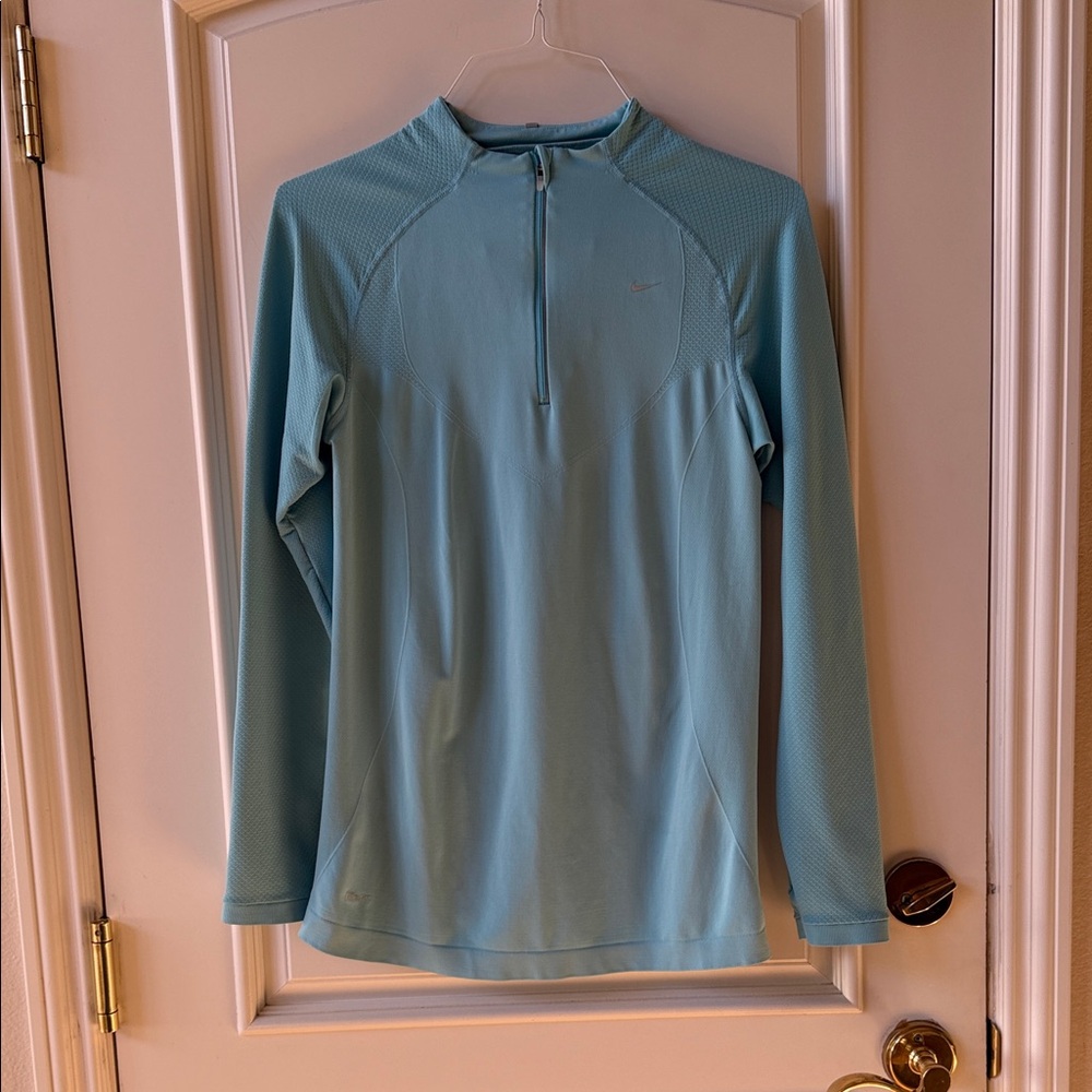 Nike Teal Long Sleeve Dri fit Top lg